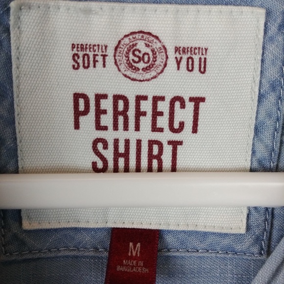 NWT Chambray Top Perfect Shirt Denim Button-Down - Picture 8 of 8